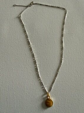 NEW Madewell Two-Tone Necklace with Gold/Silver Disc